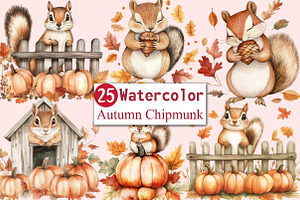 Autumn Eastern Chipmunk Sublimation, an Illustration by CitraGraphics