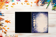 39 Celestial Moon Journal Pages, a Background Graphic by LA Design (Thumbnail 8 of 10)