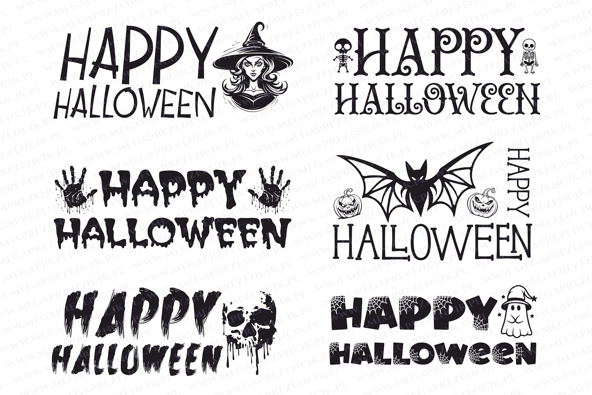 Happy Halloween svg lettering set, an Object Graphic by MegaPrezencik (Photo 2 of 6)