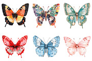 Colorful Butterflies Watercolor Set, an Illustration by Pixels.Craft (Thumbnail 8 of 11)