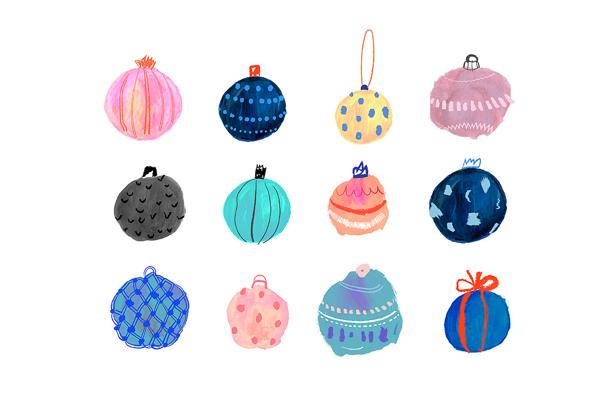 Christmas decorative set, a Decorative Illustration by Lera Efremova (Photo 3 of 8)