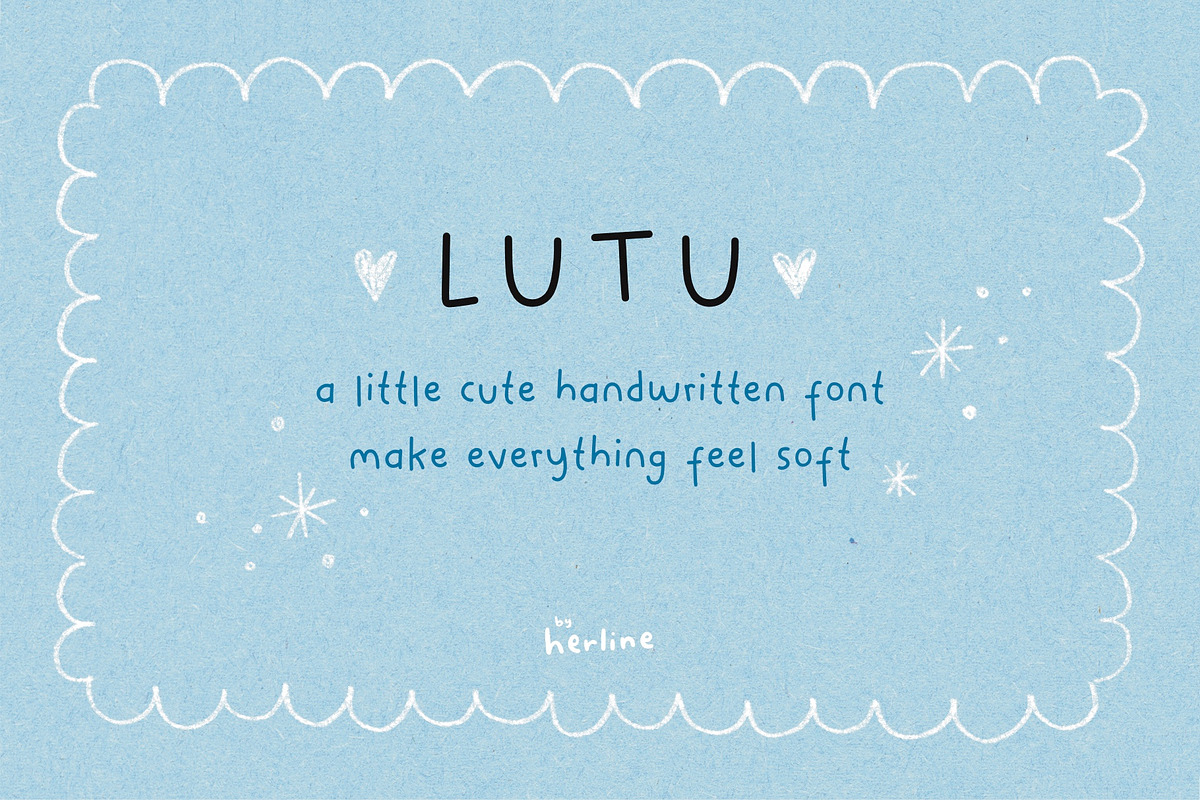 LUTU - Handwritten Font, a Handwritten Font by byherline (Photo 1 of 5)