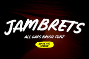 Jambrets - All Caps Brush Font, a Handwritten Font by Weape Studio (Thumbnail 1 of 7)