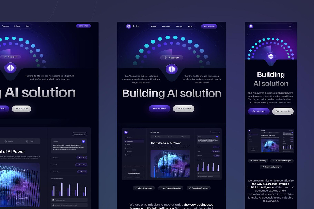 Anius SaaS StartupAI WebsiteTemplate, an UI Kit Template by Lumina_ui_ux202 (Photo 2 of 6)