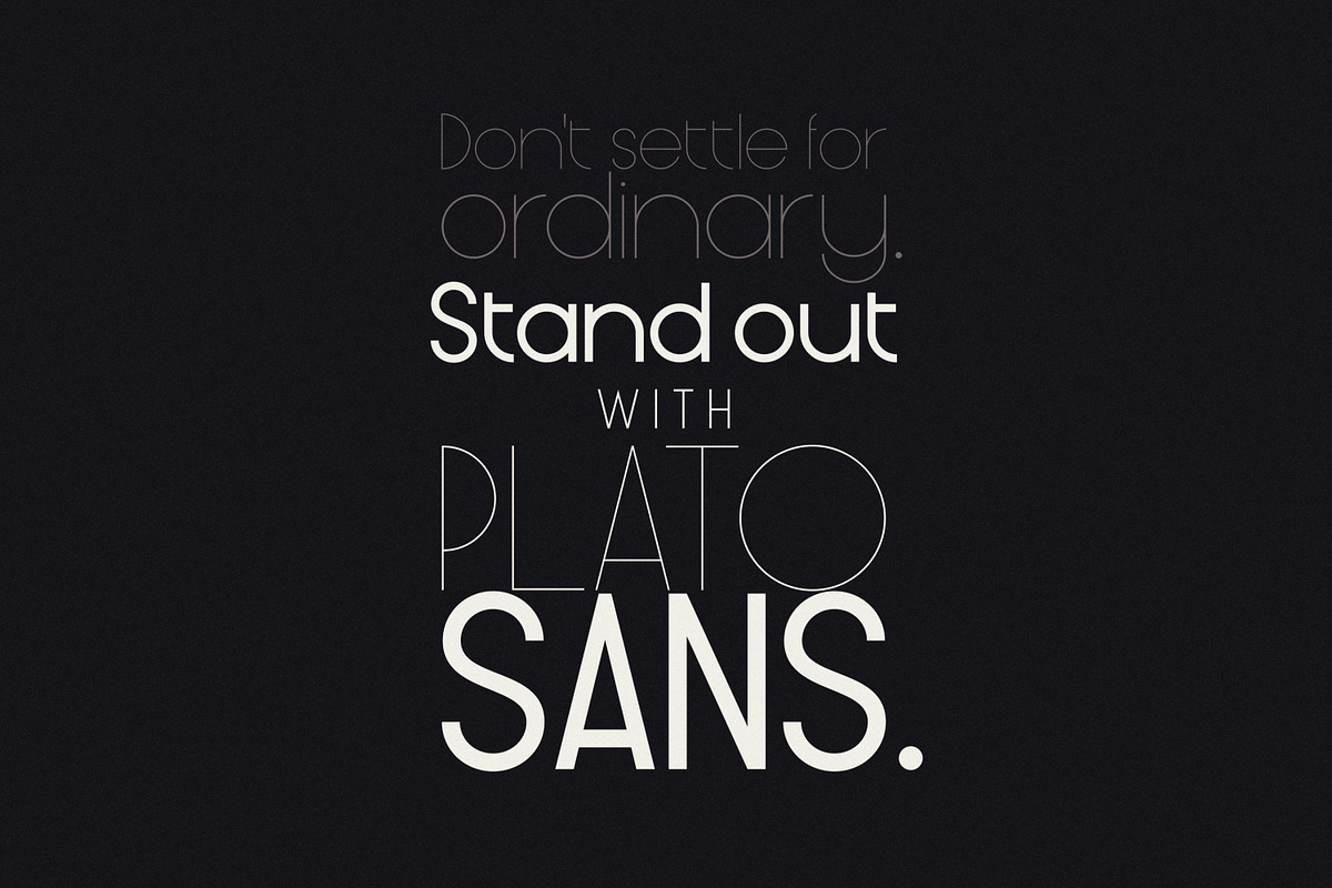 Plato Sans - Geometric Display Font, a Sans Serif Font by Suolahti Type (Photo 11 of 11)