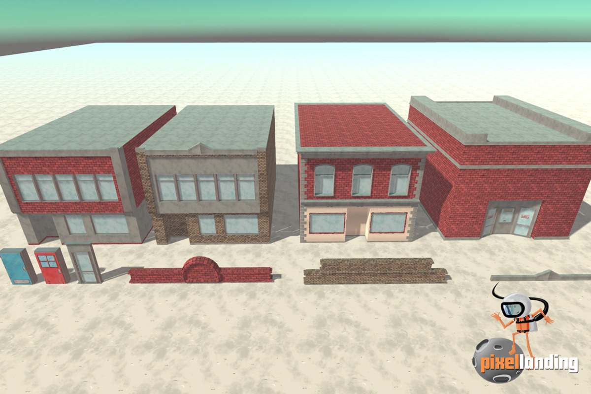 Small Town Main Street:Toon Low Poly, an Environmental 3D Model by Pixel Landing (Photo 11 of 12)