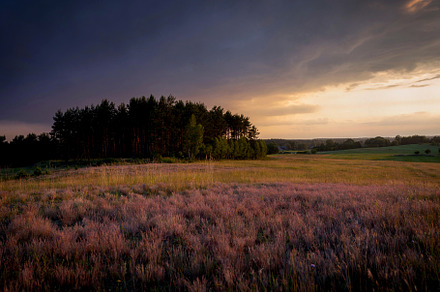 Sunset before storm