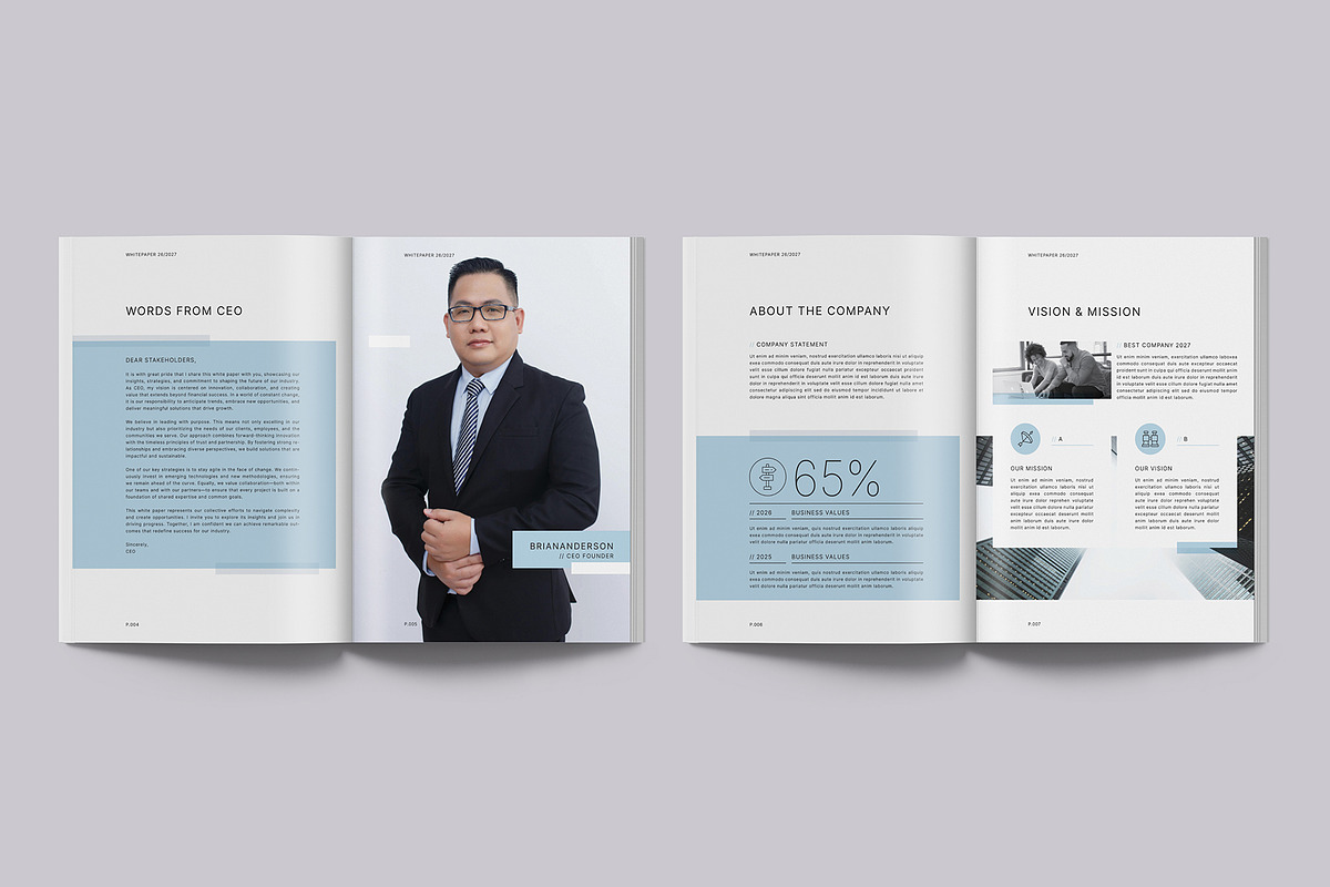 Business White Paper Template, a Brochure Template by Designsoul14 (Photo 6 of 12)