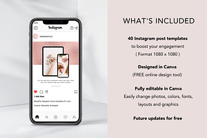 Rose Gold Instagram Templates Canva