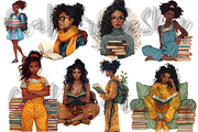 Book lover clipart, an Illustration by CraftCrateShop (Thumbnail 3 of 5)