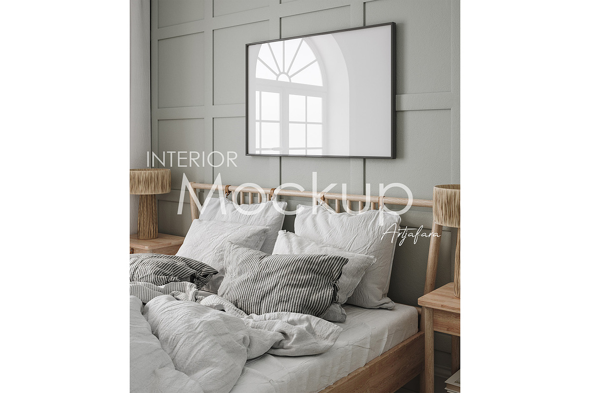 Frame mockup in home interior, a Household Mockup by Artjafara