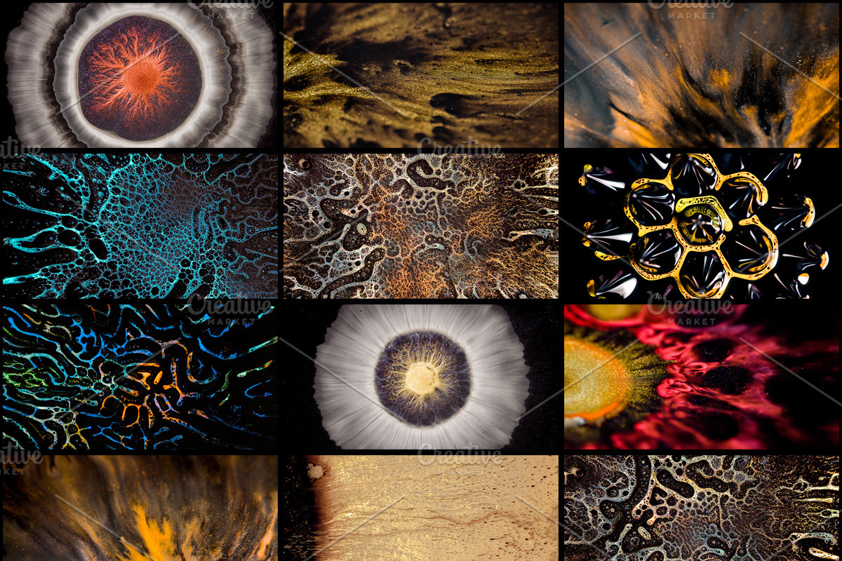 Creation - 280 abstract ink textures, a Background Graphic by Madebyvadim (Photo 14 of 16)