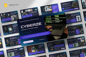 Cyber Security Google Slides, a Presentation Template by fluffstudio