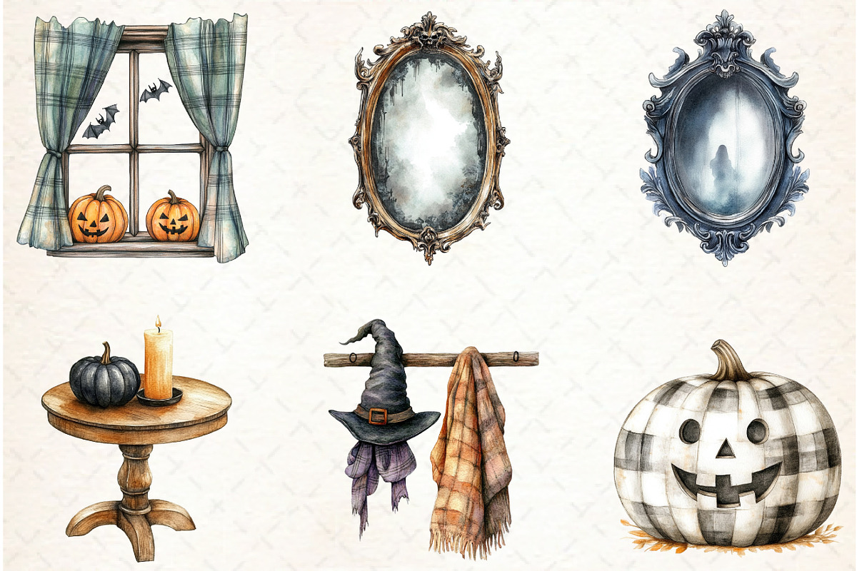 Creepy and Cozy Halloween Clipart, an Illustration by Libby Wishes (Photo 5 of 5)