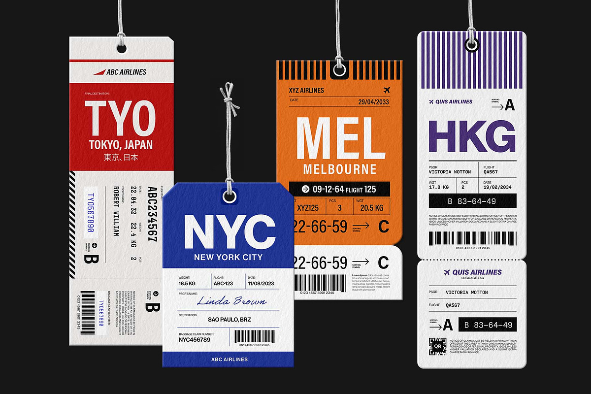Luggage Tag Elements, an Object Illustration by DesignerCandies (Photo 2 of 4)
