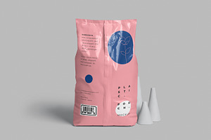 Plastic Packaging Pouch Mockups