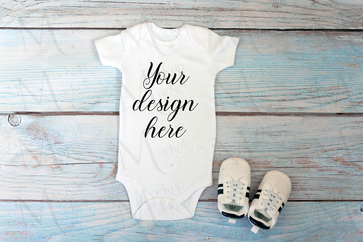 29 Baby Bodysuit mockup bundle., a Print Template by MockupMarket (Photo 21 of 30)