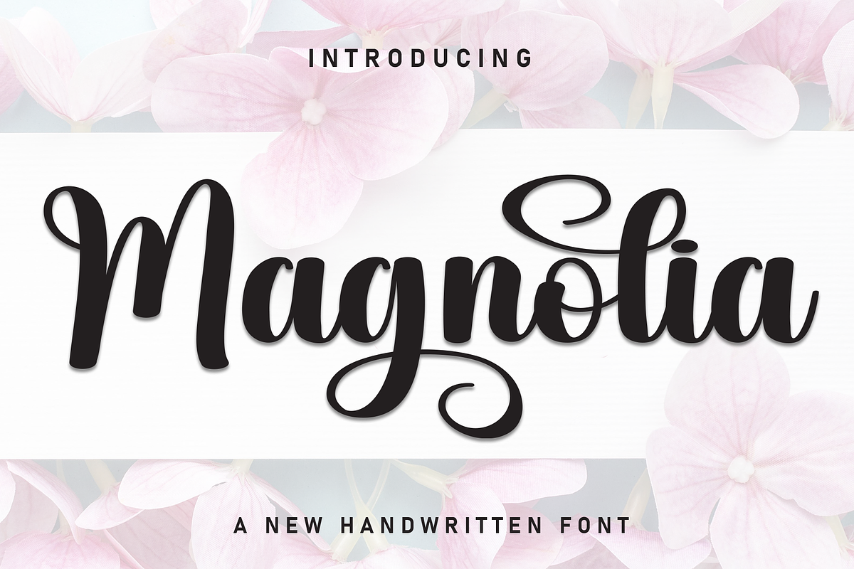 Magnolia | Script Font, a Handwritten Font by Scratchones (Photo 1 of 9)