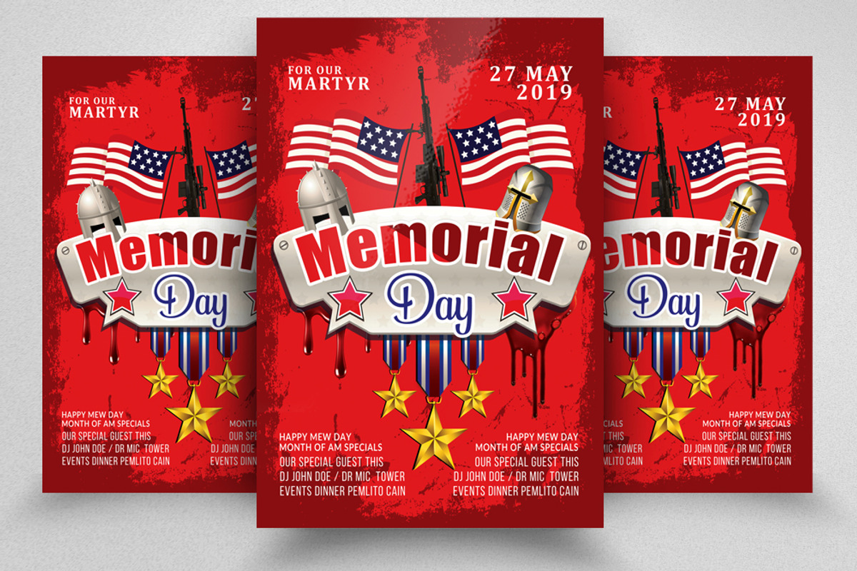Memorial Day Celebration Flyer, a Flyer Template by Design Up