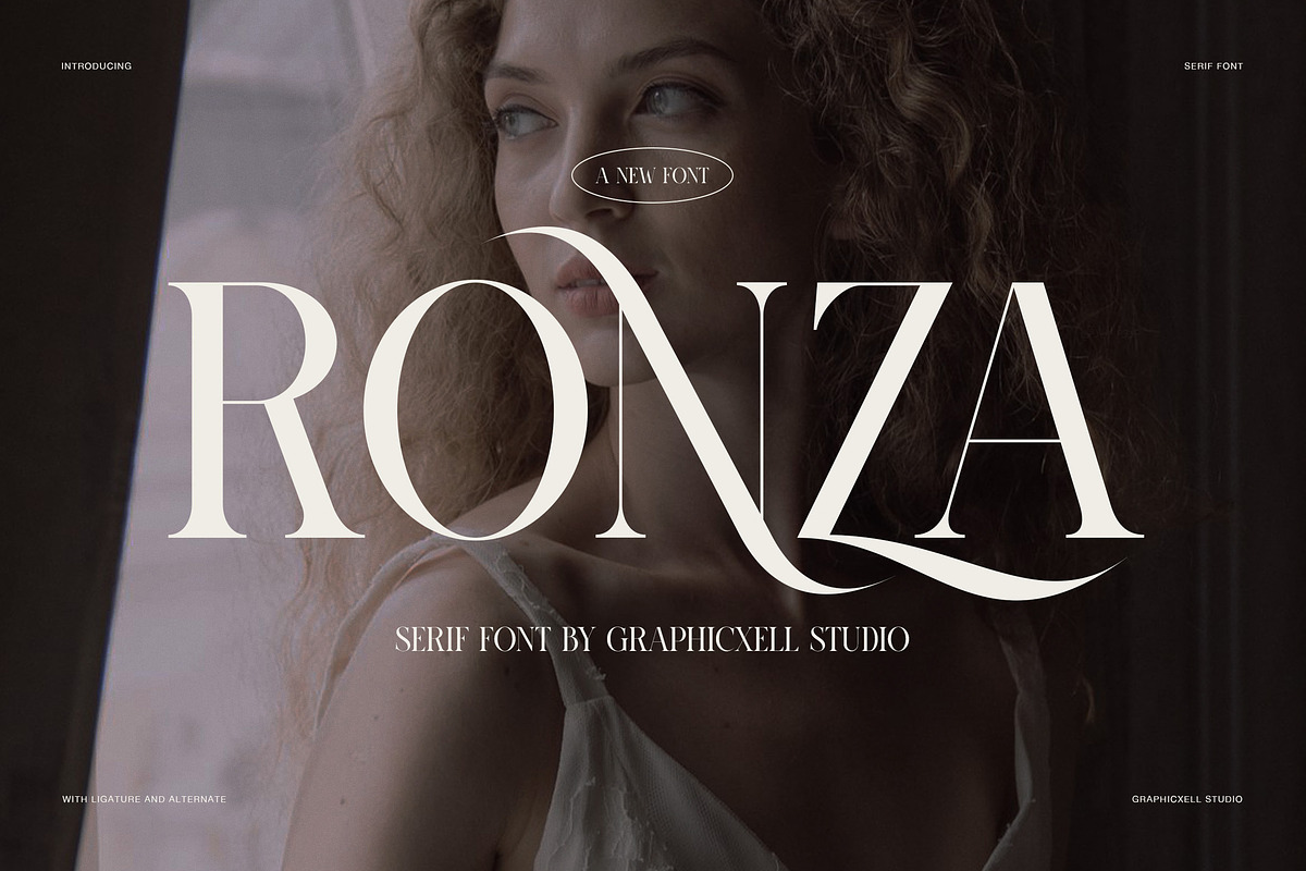 Ronza Elegant Serif Font, a Serif Font by Graphicxell (Photo 1 of 8)
