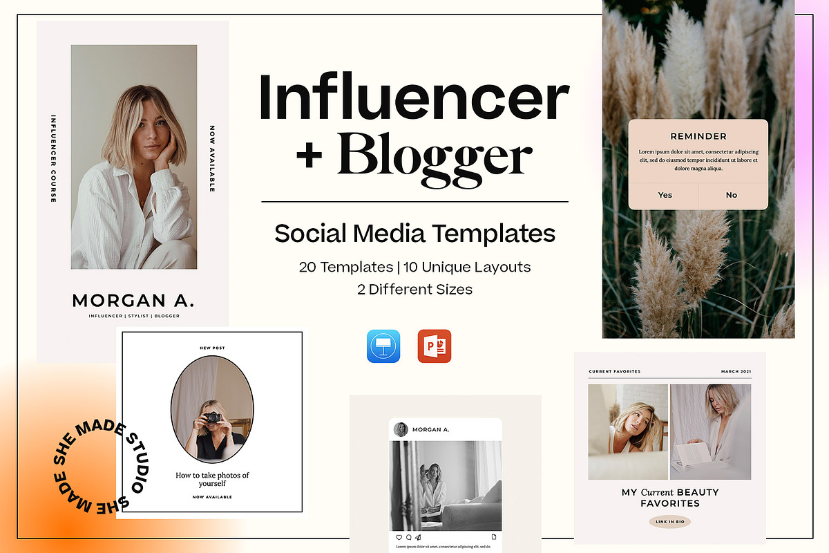Social Media Templates - Key + PP, a Social Media Template by SheMadeStudio (Photo 1 of 7)