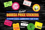 24 Vintage Bodega Price Stickers, an Object Graphic by The Fake PNG (Thumbnail 1 of 5)
