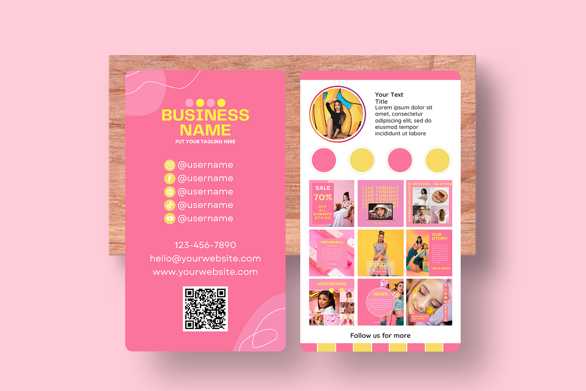 Business Card Template - Colorful, a Business Card Template by SunshineStudioBoutique (Photo 5 of 9)