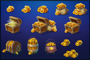 Set of wooden chests, coins, crystal, a Finance Illustration by Nearbirds (Thumbnail 2 of 4)