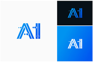 Letter AI Technology Digital Logo, a Branding & Logo Template by ika trisiana