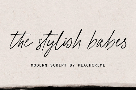 the stylish babes. modern script, a Handwritten Font by PeachCreme