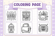 Cute & Groovy Coloring Book, a Decorative Illustration by HueNestify (Thumbnail 2 of 4)