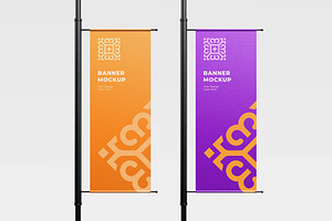 Vertical Banner Mockup, an Advertising Mockup by zpackcreative