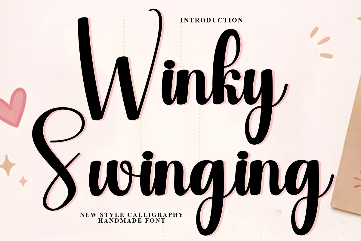 Winky Swinging, a Handwritten Font by FreshTypeINK (Photo 1 of 8)