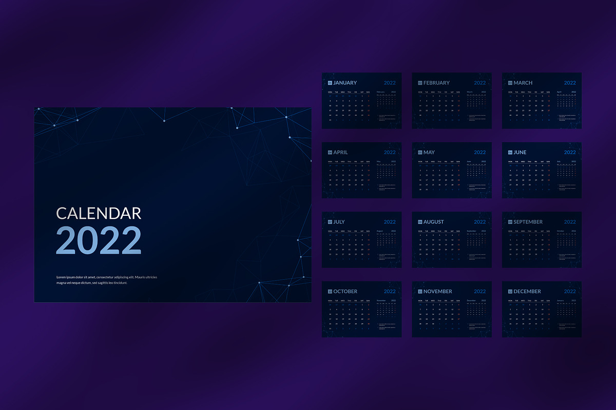 Galaxy Calendar 2022 Theme, a Templates & Theme by rivatxfz (Photo 3 of 3)