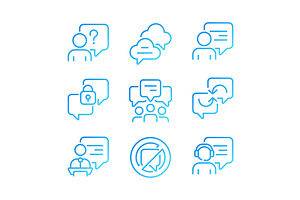 Speech balloons pixel perfect, an Outline Icon by IMG Visuals