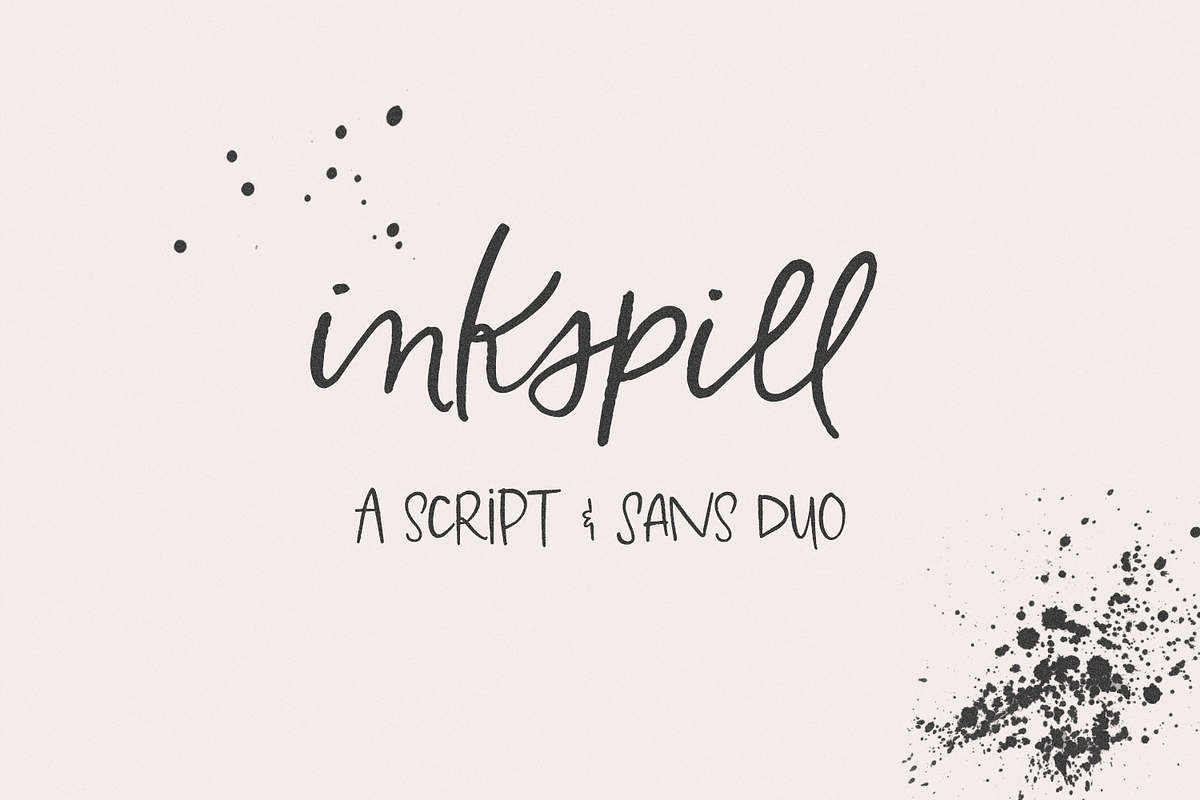 Inkspill Script and Sans Font Duo, a Handwritten Font by Beck McCormick (Photo 1 of 11)