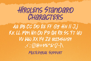 Hirolens - Brush Display Font