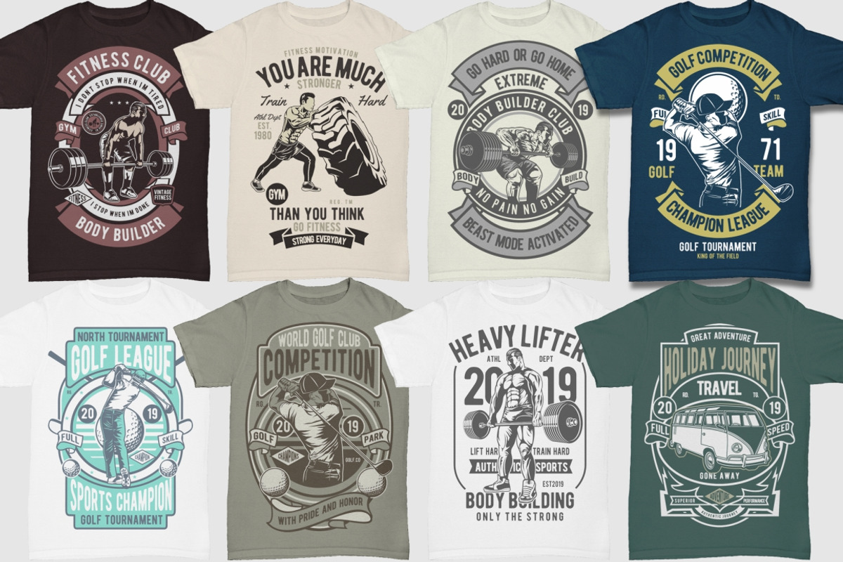 100 Retro Tshirt Designs Bundle 3, an Illustration by roach_graphic (Photo 11 of 14)