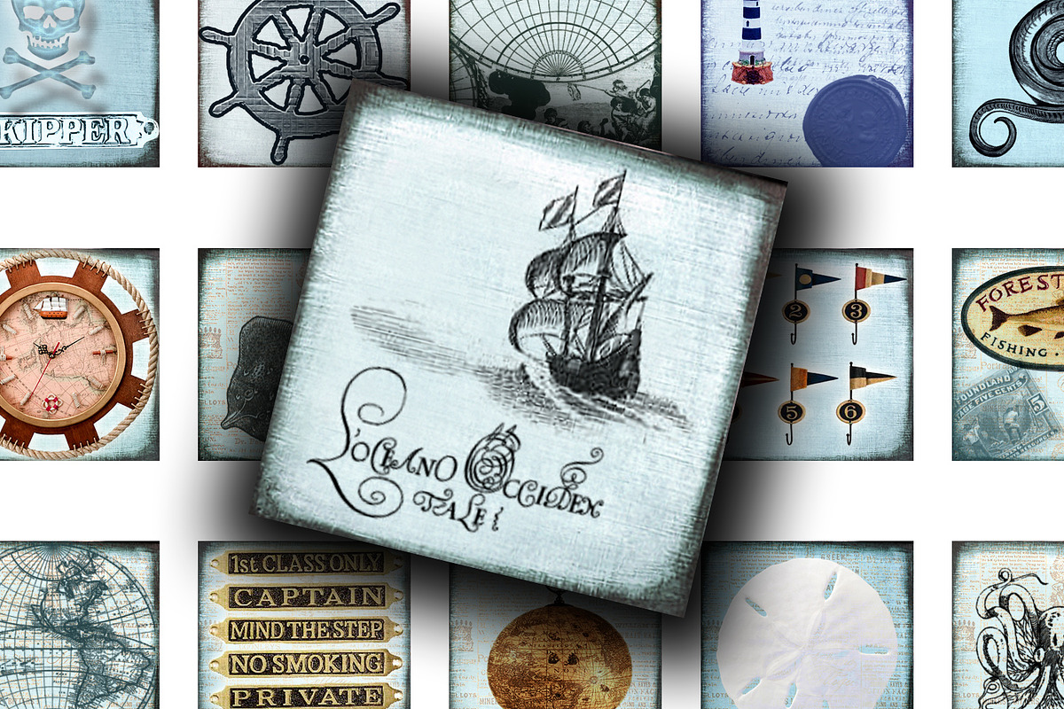 Digital Collage Sheet - Sea Breeze, a Print Template by Kseniya-Omega (Photo 2 of 3)