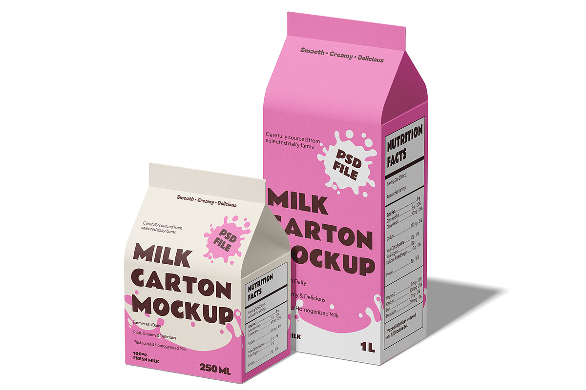 Milk Carton Gable Mockup, a Packaging Mockup by Permadi Creative (Photo 4 of 5)