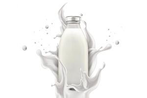 Blank Bottle Milk Mockup