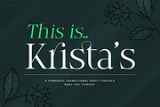 Krista's - Display Serif, a Serif Font by Dora Typefoundry (Thumbnail 1 of 23)