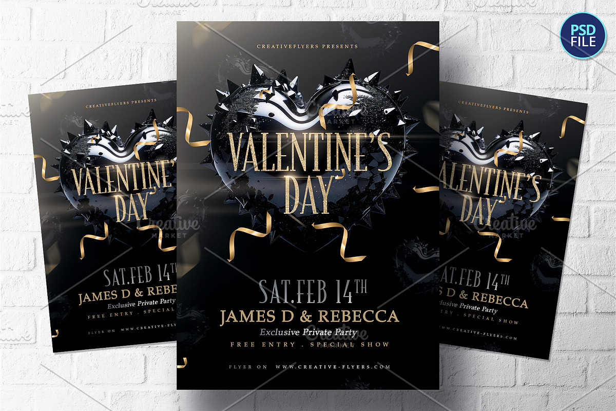 Valentine's Day Flyer Template, a Flyer Template by Rome B Creation