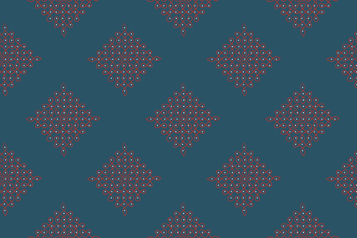 10 Seamless Indian Doodle Patterns, a Pattern Graphic by Swathi Kirthyvasan (Photo 4 of 7)