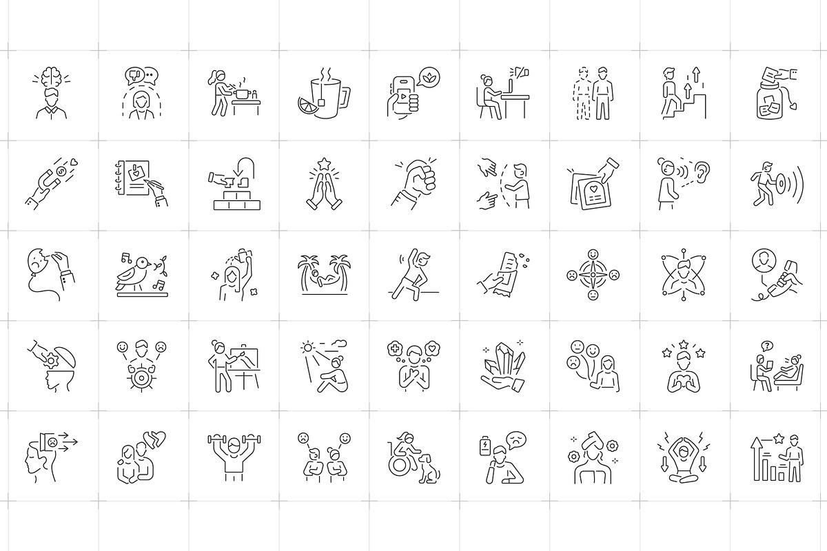 Coping Icon Set, an Outline Icon by Prosymbols (Photo 4 of 5)