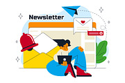 10 Email Newsletter Illustration, a Person Illustration by denayunebgt (Thumbnail 4 of 4)