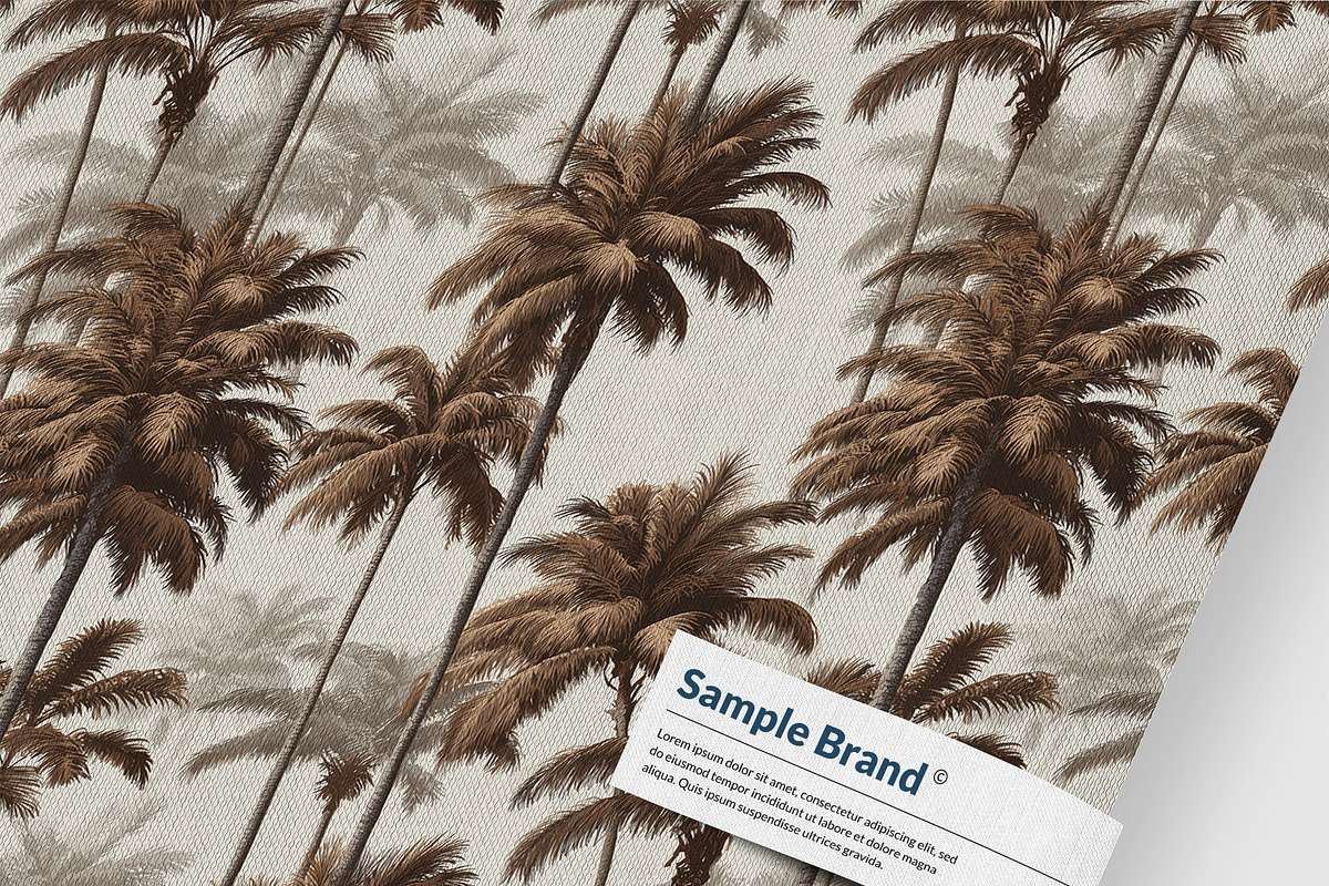 BROWN RETRO PALMS Seamless Pattern, a Pattern Graphic by AYAKA Studio Co. (Photo 10 of 11)