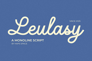 Leulasy a Monoline Script, a Font by Haps Space