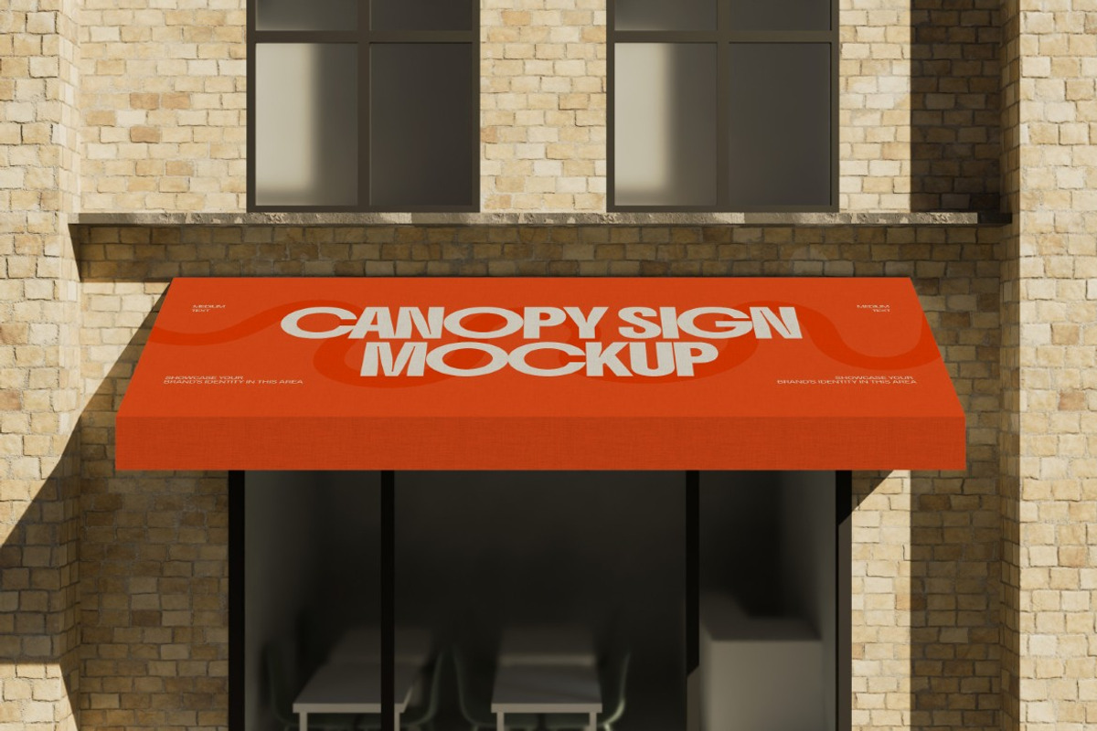 Canopy Sign Mockup, a Mockup by graphicook