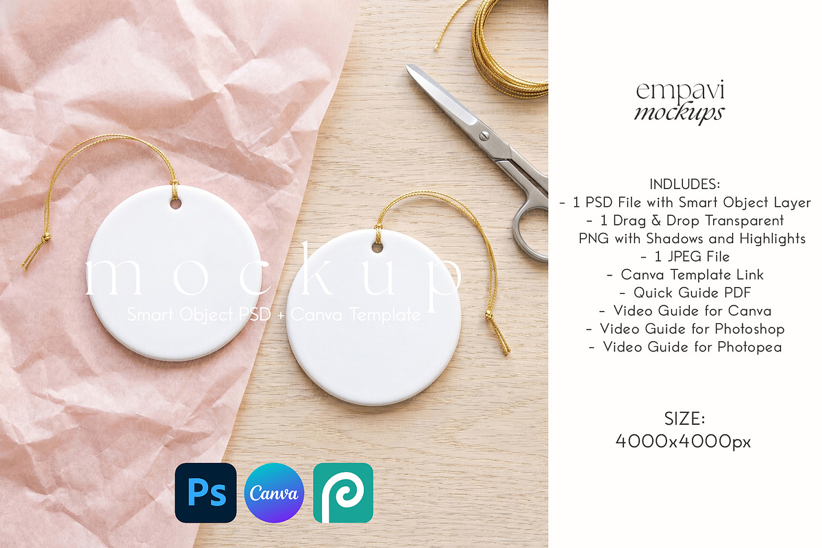 Ornament Mockup, a Household Mockup by EmpaviMockups (Photo 1 of 5)